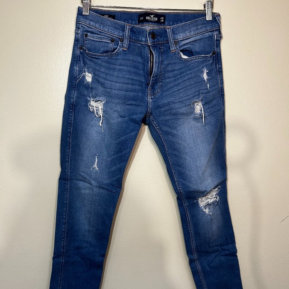 Hollister California - Ripped Jeans - Advanced Stretch - W31xL30 - blue Denim